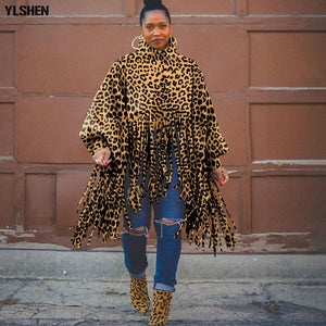 Fall Winter African Dress Party Sexy Leopard Print