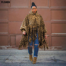 Fall Winter African Dress Party Sexy Leopard Print