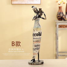 Creative African Lady Resin Figurine Handmade