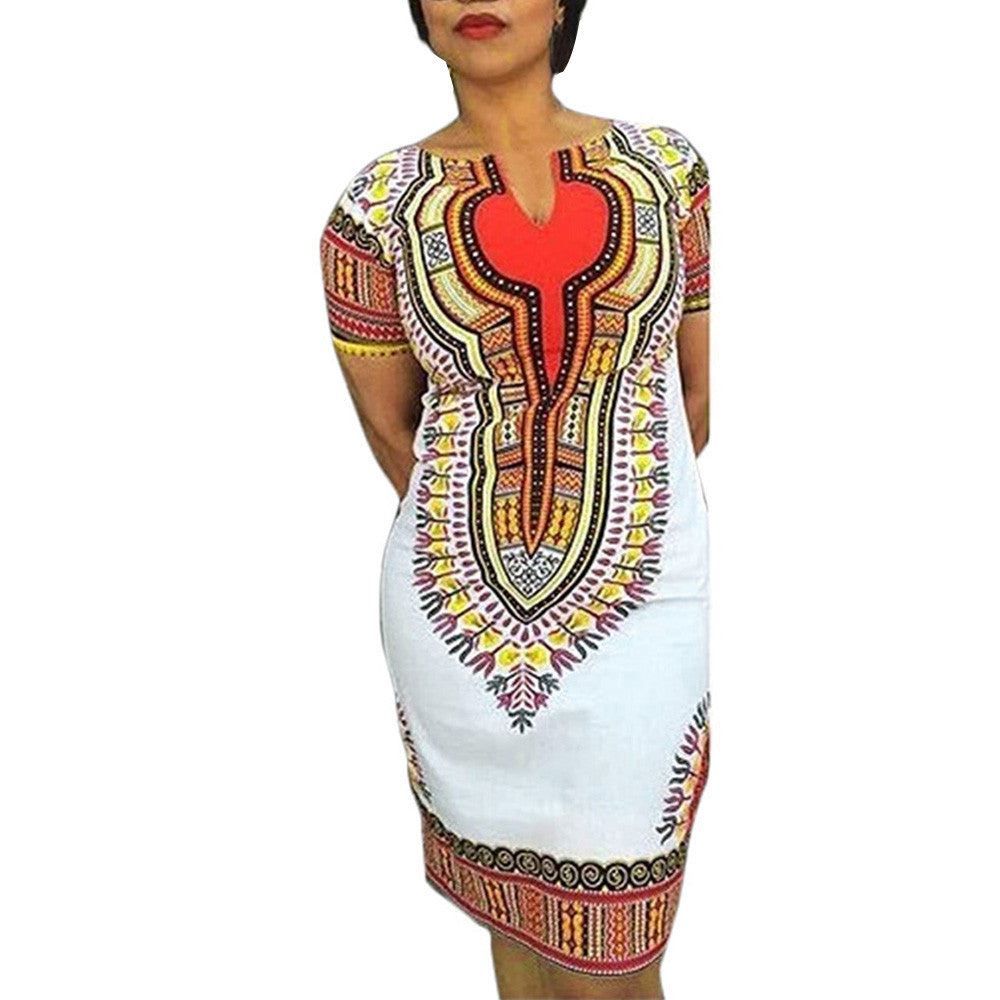Women Traditional African Print Party Dress