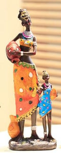 Small sweet resin folk art African people home decor