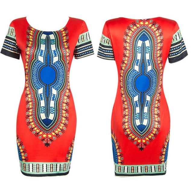 Plus Size Traditional African Floral Printed Dress Women #Zer